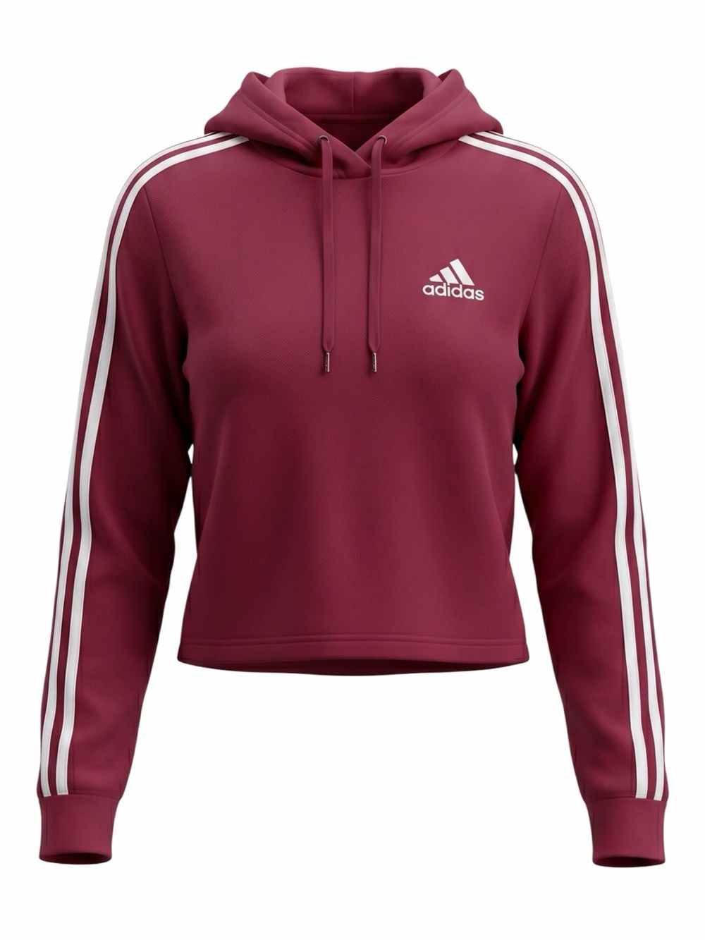 Adidas Burgundy Hoodie with White Accents